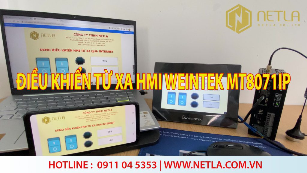 Điều khiển HMI Weintek từ xa qua điện thoại máy tính