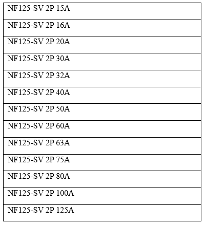 mitsubish-mccb-NF125-SV